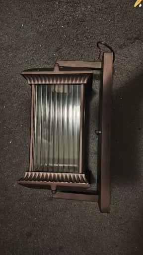 Arandela Externa Vidro Canelado