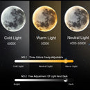 Lâmpada Lua de LED de Parede Teto Quarto Cabeceira Decoração Iluminação Interior Acrílico Brilho - Detaila