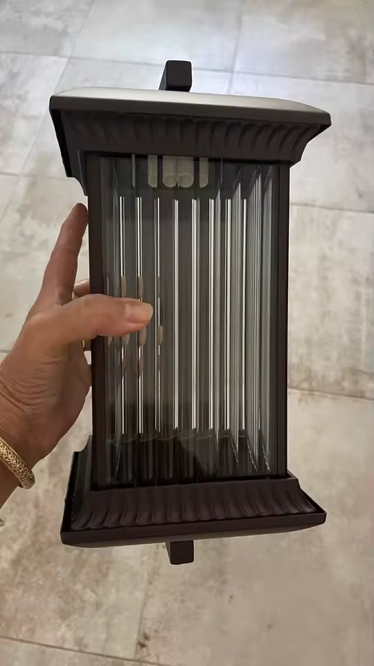 Arandela Externa Vidro Canelado