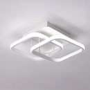 Plafon de Sobrepor Lustre Dois Anéis Branco Detaila