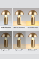 Abajur Cogumelo Luminária de Mesa Metal Recarregável Mushroom