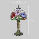 Abajur Tiffany Luminária de Mesa Vitral Papoulas