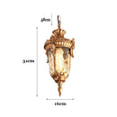 Pendente Colonial Com Corrente Externa Impermeável