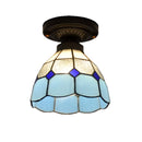 Luminária Tiffany Lustre de Teto Vitral Bali