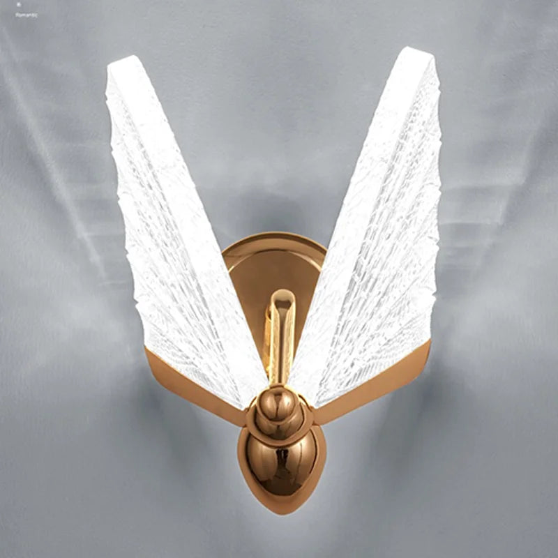 Arandela Borboleta de Parede LED Decoração Luxo Butterfly - Detaila