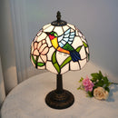 Abajur Tiffany Luminária de Mesa Vitral Beija Flor