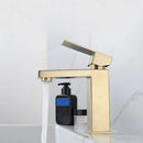 Torneira Para Banheiro e Lavabo Dourado Escovado Monocomando