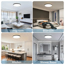 Luminária de Teto Plafon de Sobrepor Grande 33 cm LED Potente 30W - Estilo Circular - Com Controle Remoto