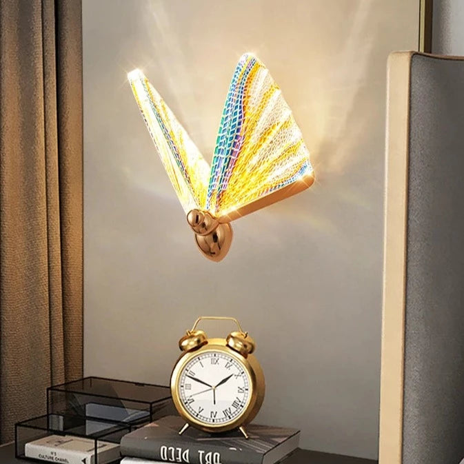 Arandela Borboleta de Parede LED Decoração Luxo Butterfly - Detaila