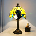 Abajur Tiffany Luminária de Mesa Vitral Gato