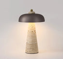 Luminária de Mesa Abajur Pedra Travertino Naturéa Recarregável