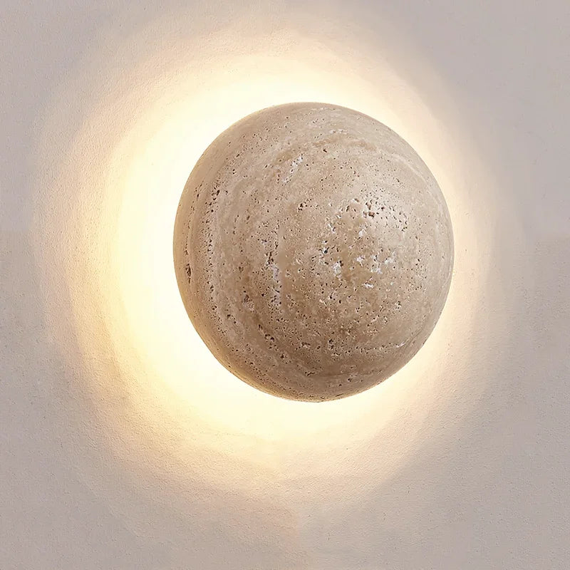 Arandela Pedra Travertino Lua