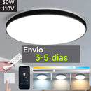 Luminária de Teto Plafon de Sobrepor Grande 33 cm LED Potente 30W - Estilo Circular - Com Controle Remoto