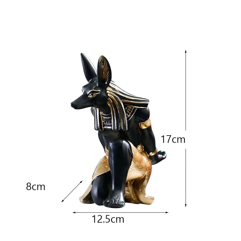 Escultura Cão Gato Egípcios Porta Garrafa