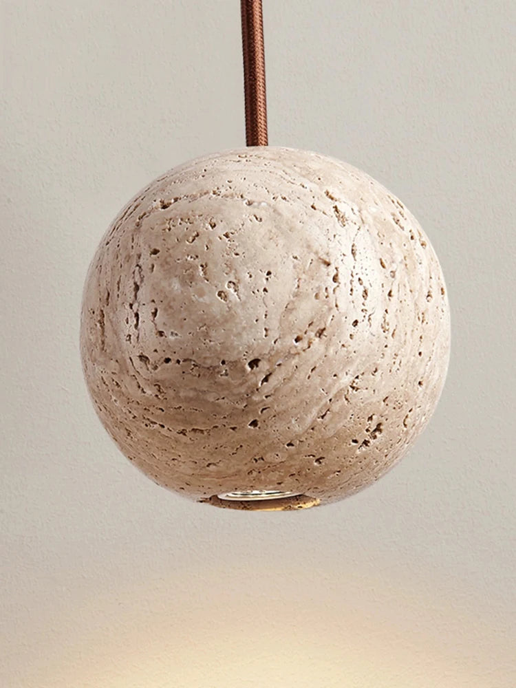 Pendente Pedra Travertino Ball