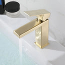 Torneira Para Banheiro e Lavabo Dourado Escovado Monocomando