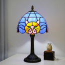 Abajur Tiffany Luminária de Mesa Vitral Gato