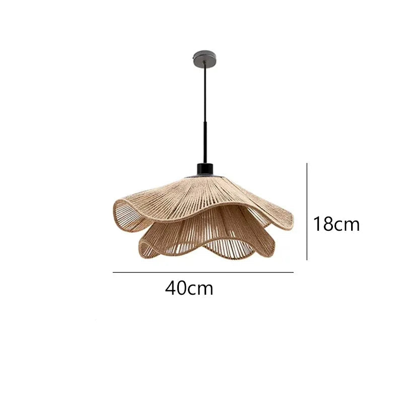 Pendente Luminária de Corda Rattan