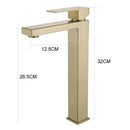 Torneira Para Banheiro e Lavabo Dourado Escovado Monocomando