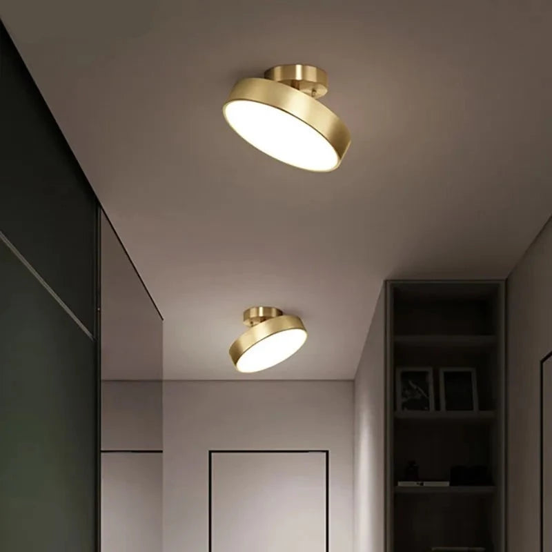 Plafon de Sobrepor Lustre Luminária de Teto Redonda Metal Jade