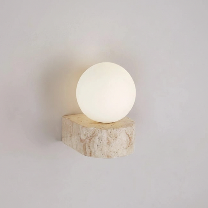 Arandela Pedra Travertino Alba