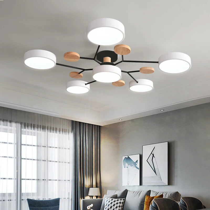 Lustre LED Bolhas Três Cores Para Sala de Estar Quarto Escritório Decoração de Casa - Detaila