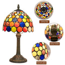 Abajur Tiffany Luminária de Mesa Vitral Colors