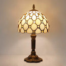 Abajur Tiffany Luminária de Mesa Vitral Perola
