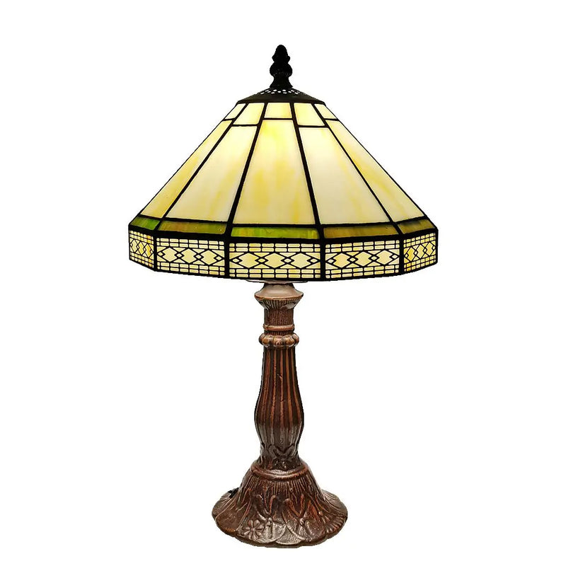 Abajur Colonial Tiffany Vitral Luminária de Mesa Europeu