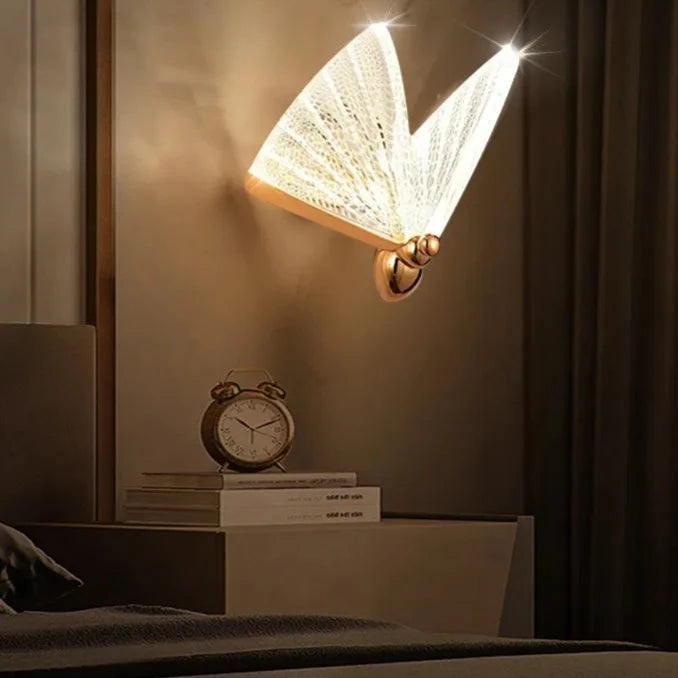 Arandela Borboleta de Parede LED Decoração Luxo Butterfly - Detaila