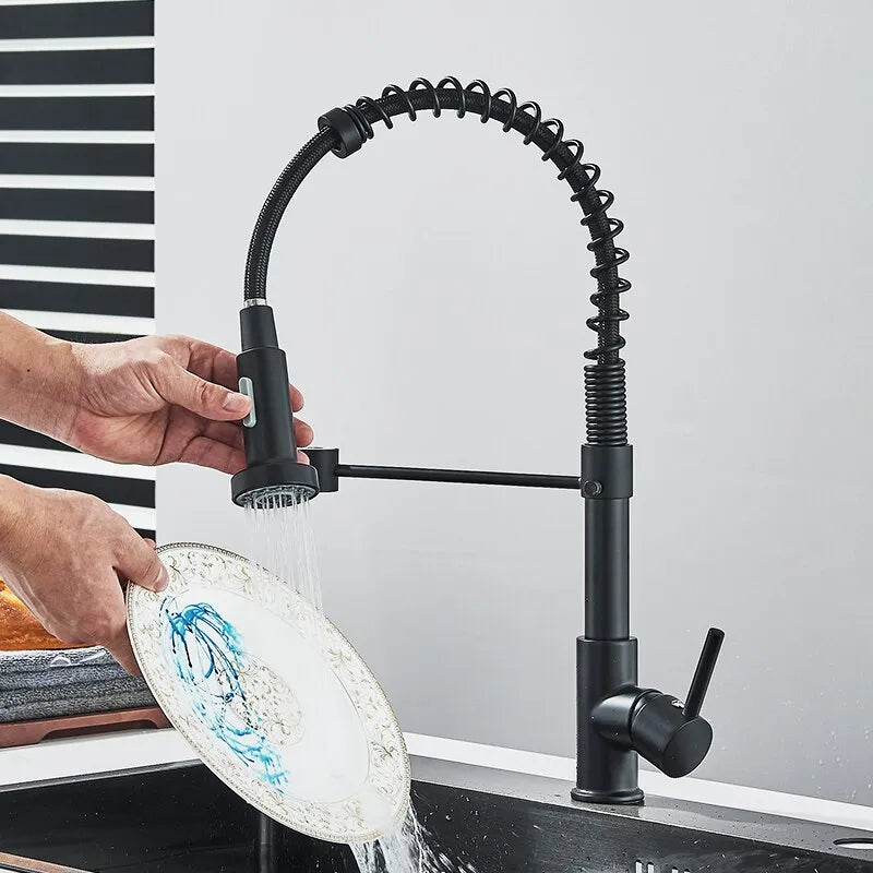 Torneira de Cozinha Bocal Duplo Misturador Modelo Luxo - Detaila