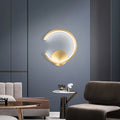 Arandela de Parede Lâmpadas de LED Minimalista Semicircular Alumínio - Detaila