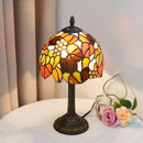 Abajur Colonial Tiffany Luminária de Mesa Vitral Flora