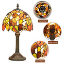 Abajur Colonial Tiffany Luminária de Mesa Vitral Flora