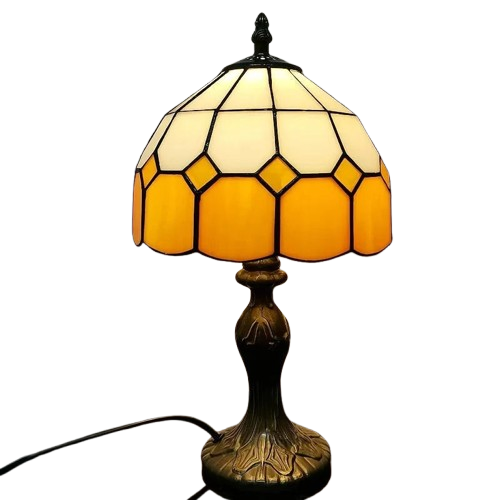 Abajur Tiffany Luminária de Mesa Estilo Clássico Vitral