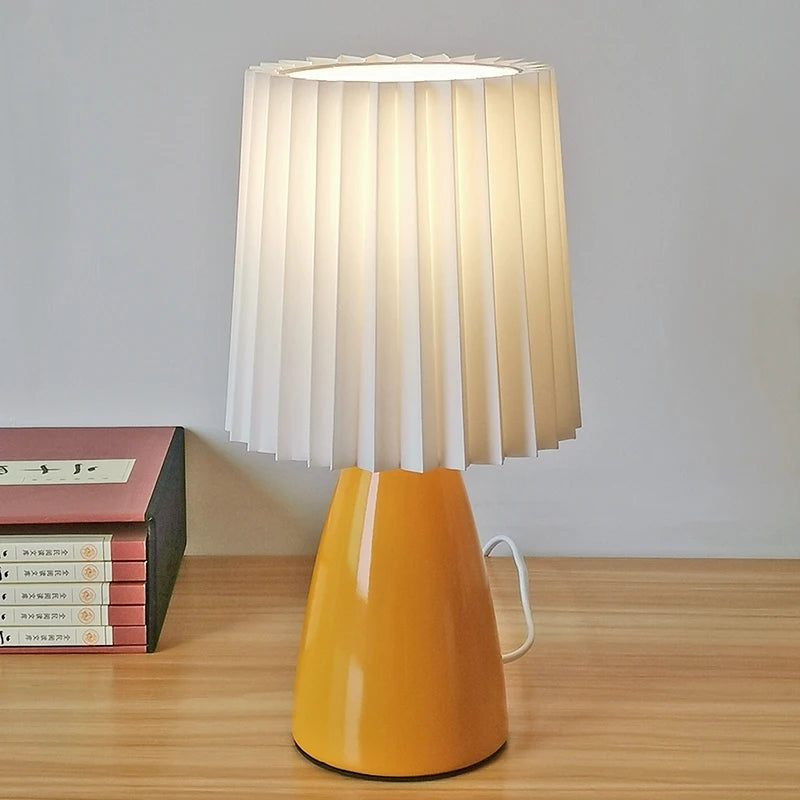 Abajur Plissado Luminária de Mesa Veneza