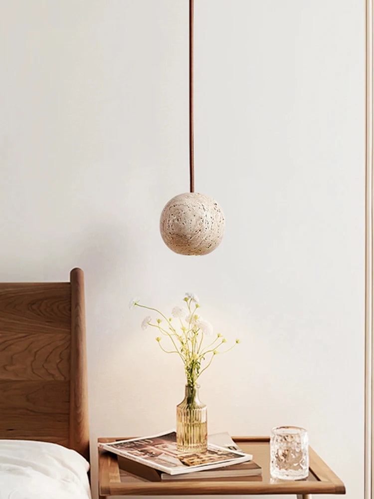 Pendente Pedra Travertino Ball