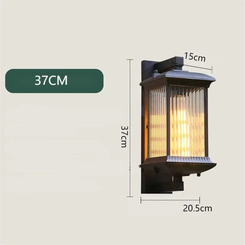 Arandela Externa Vidro Canelado