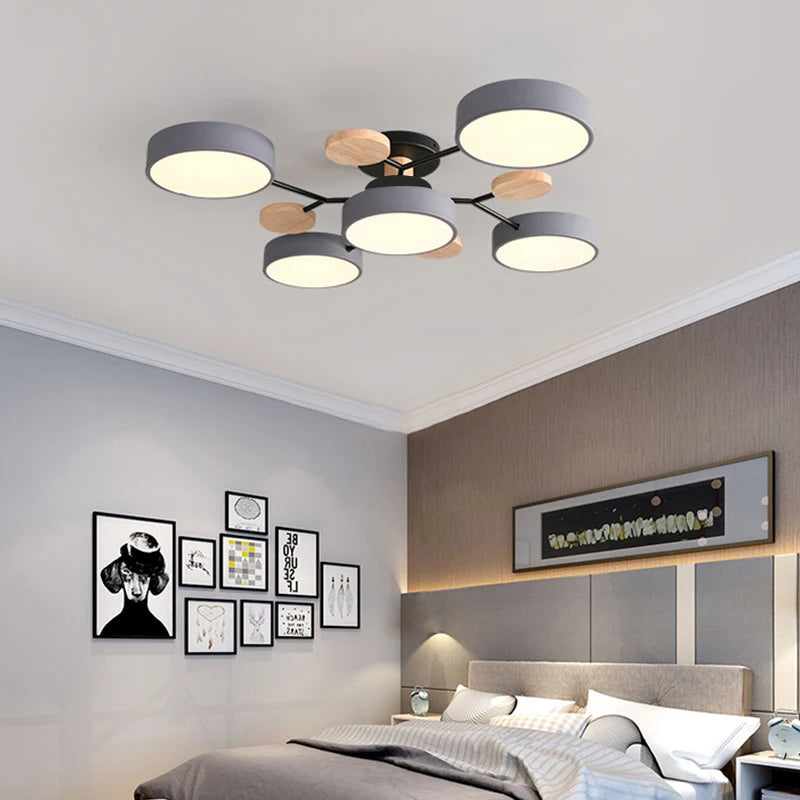 Lustre LED Bolhas Três Cores Para Sala de Estar Quarto Escritório Decoração de Casa - Detaila