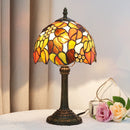 Abajur Colonial Tiffany Luminária de Mesa Vitral Flora