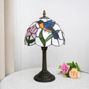 Abajur Tiffany Luminária de Mesa Vitral Beija Flor