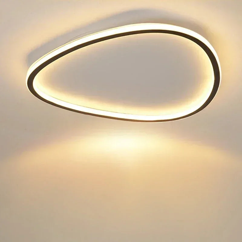 Plafon de Sobrepor Luminária Lustre de Teto Estilo Orgânico Slim