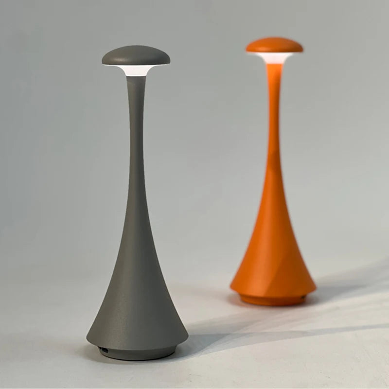 Abajur Cogumelo Luz Luminária de Mesa Recarregável
