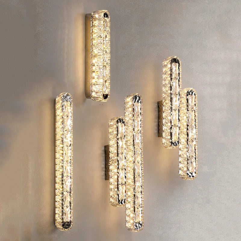 Arandela Lâmpada de Parede Strass Luxury