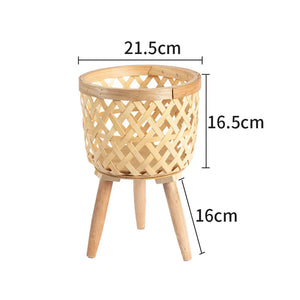 Vaso de Bambu Artesanal Para Decoração