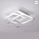 Plafon de Sobrepor Lustre Dois Anéis Branco Detaila