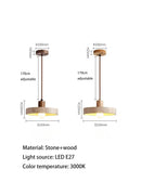 Pendente Pedra Travertino Elise