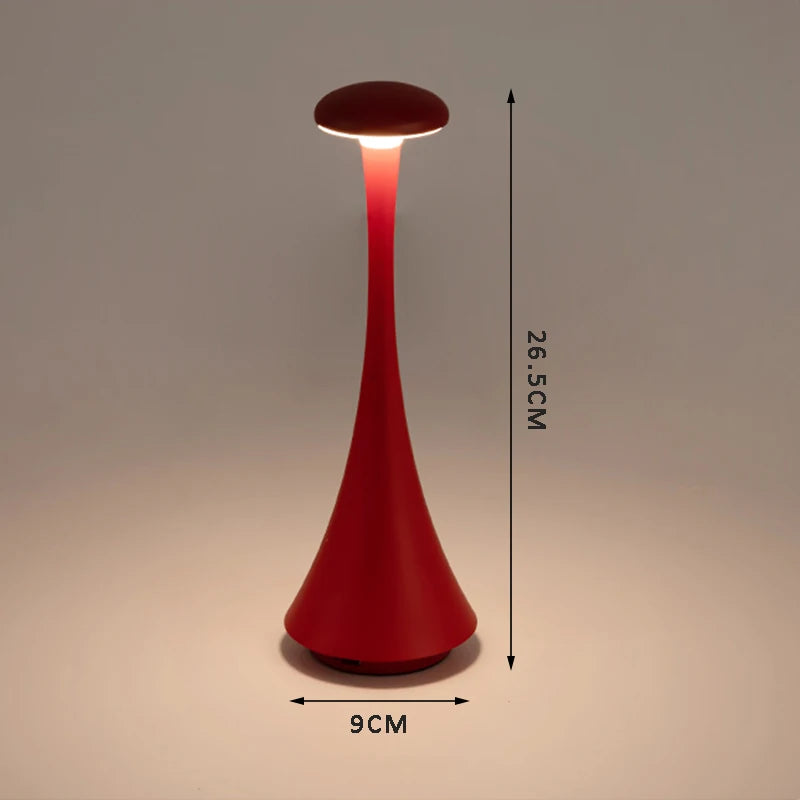 Abajur Cogumelo Luz Luminária de Mesa Recarregável