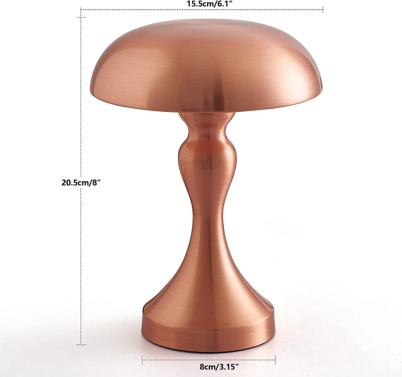 Luminária Abajur de Mesa Recarregável Solare Metal