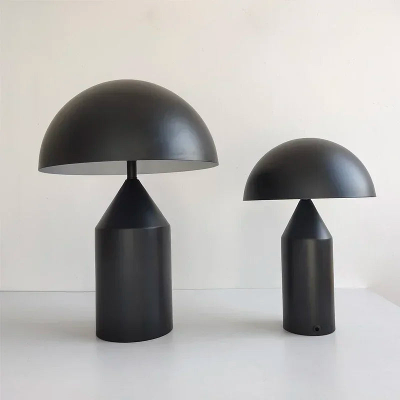 Abajur Cogumelo Luminária de Mesa Metal Calmam